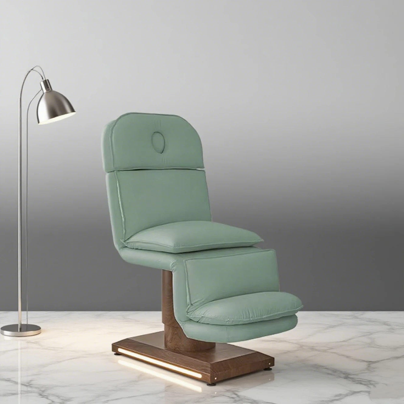 Newest Lash Bed Curved Massage Bed Spa Beauty Treatment Facial Chair 3 Motors Wood Base Bed