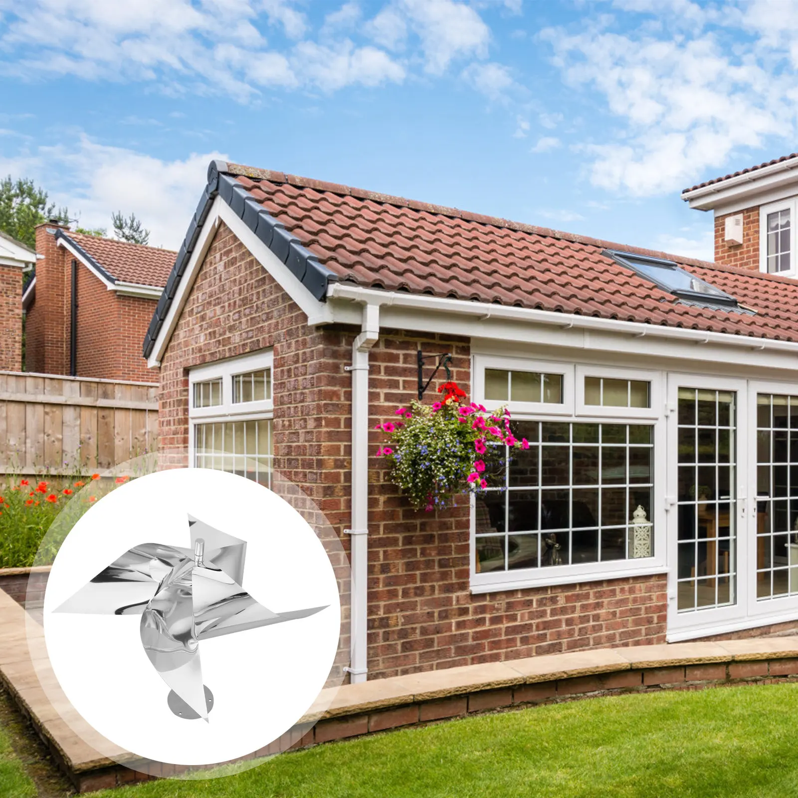 

2 штуки светоотражающих вращающихся ветряных мельниц-отпугивателей птиц для сада и улицы, декоративные ветряные венцы для двора