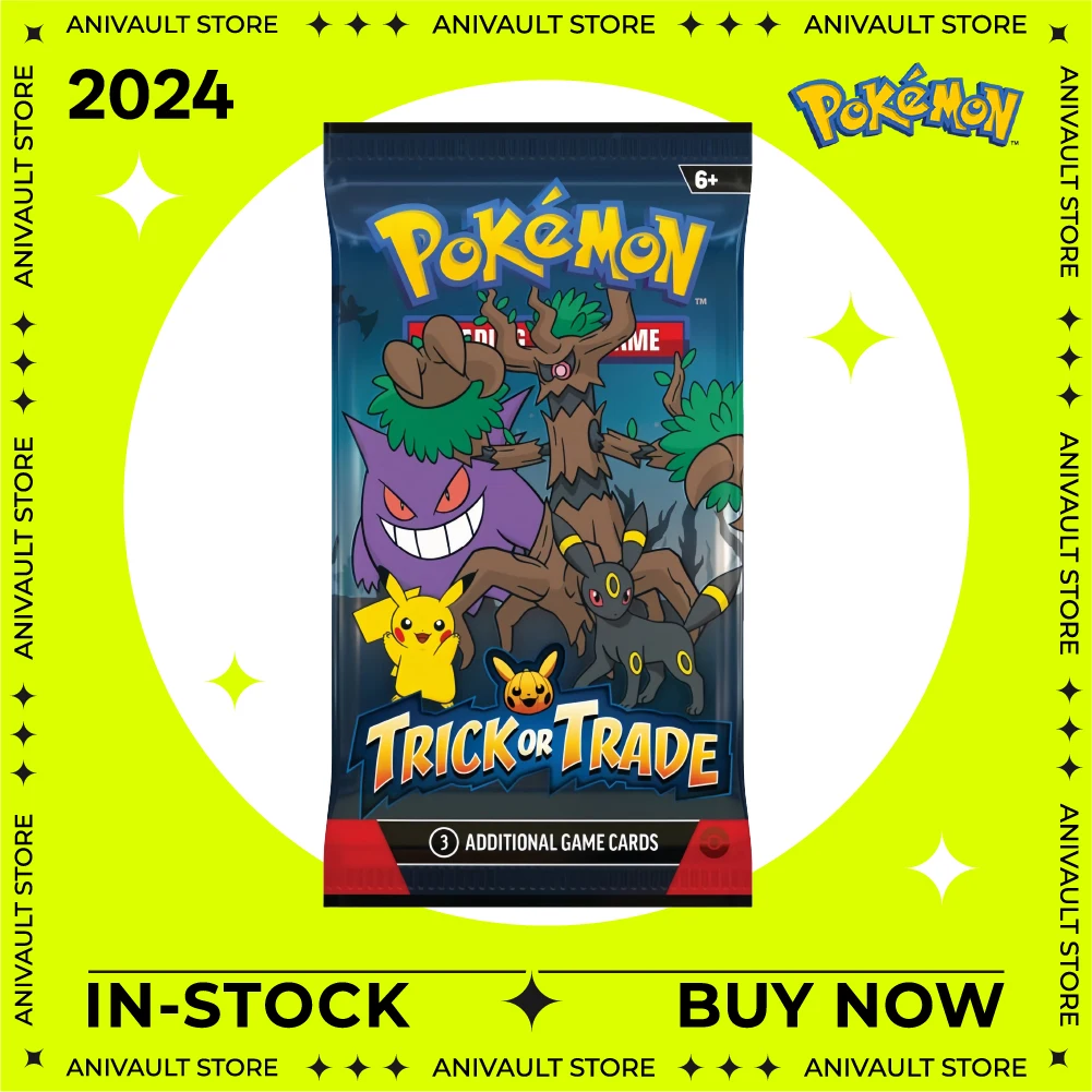 

В наличии 100% оригинальный набор бустеров Pokemon PTCG Trick or Trade 2022-2024 на Хэллоуин: Пикачу, Генгар, Мимикю. Коллекционный подарок для детей.