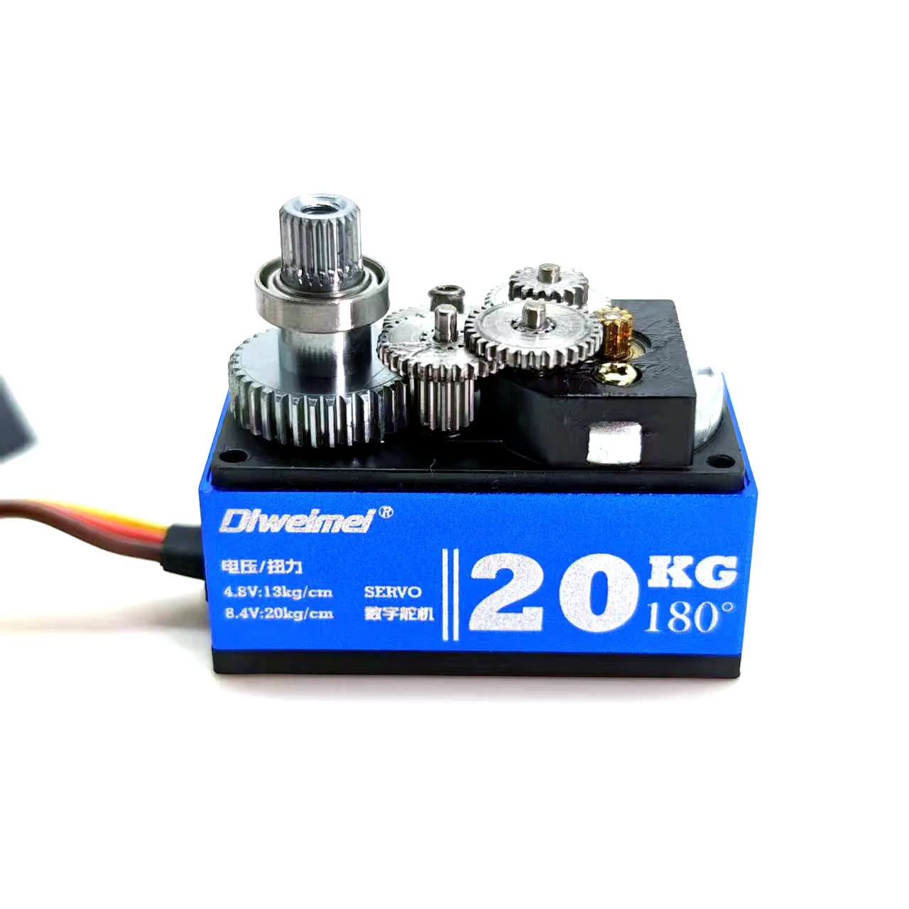 Servo digital de 20kg 180/270 graus, engrenagem de metal de alto torque e velocidade rápida, para helicóptero de braço de robô de carro RC