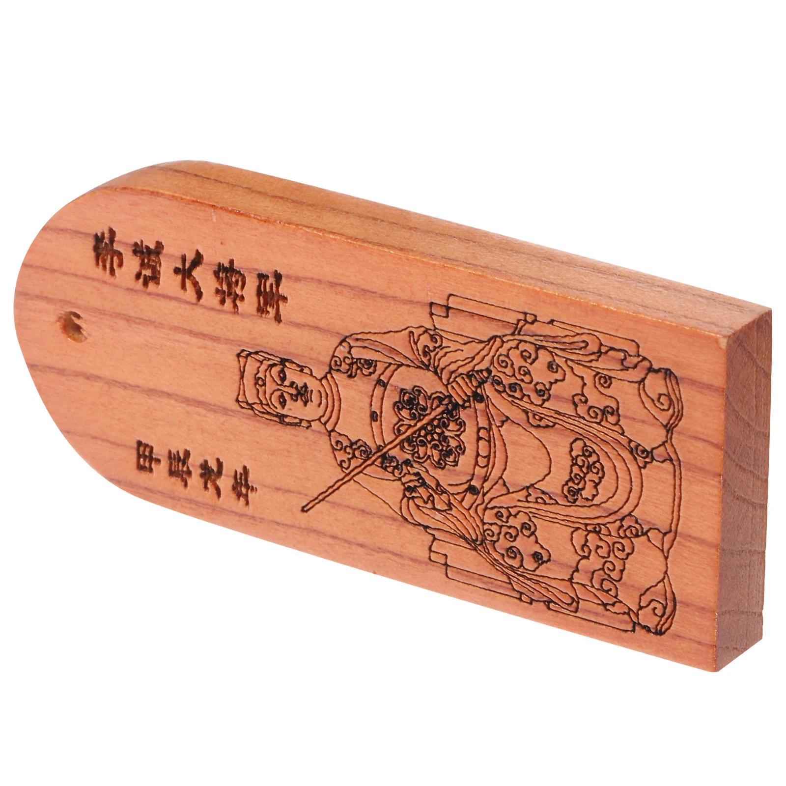 

2024 General Li Cheng Wooden Taisui Pendant Keychain Decor Chinese Vintage Rope Hanging Ornament Auspicious