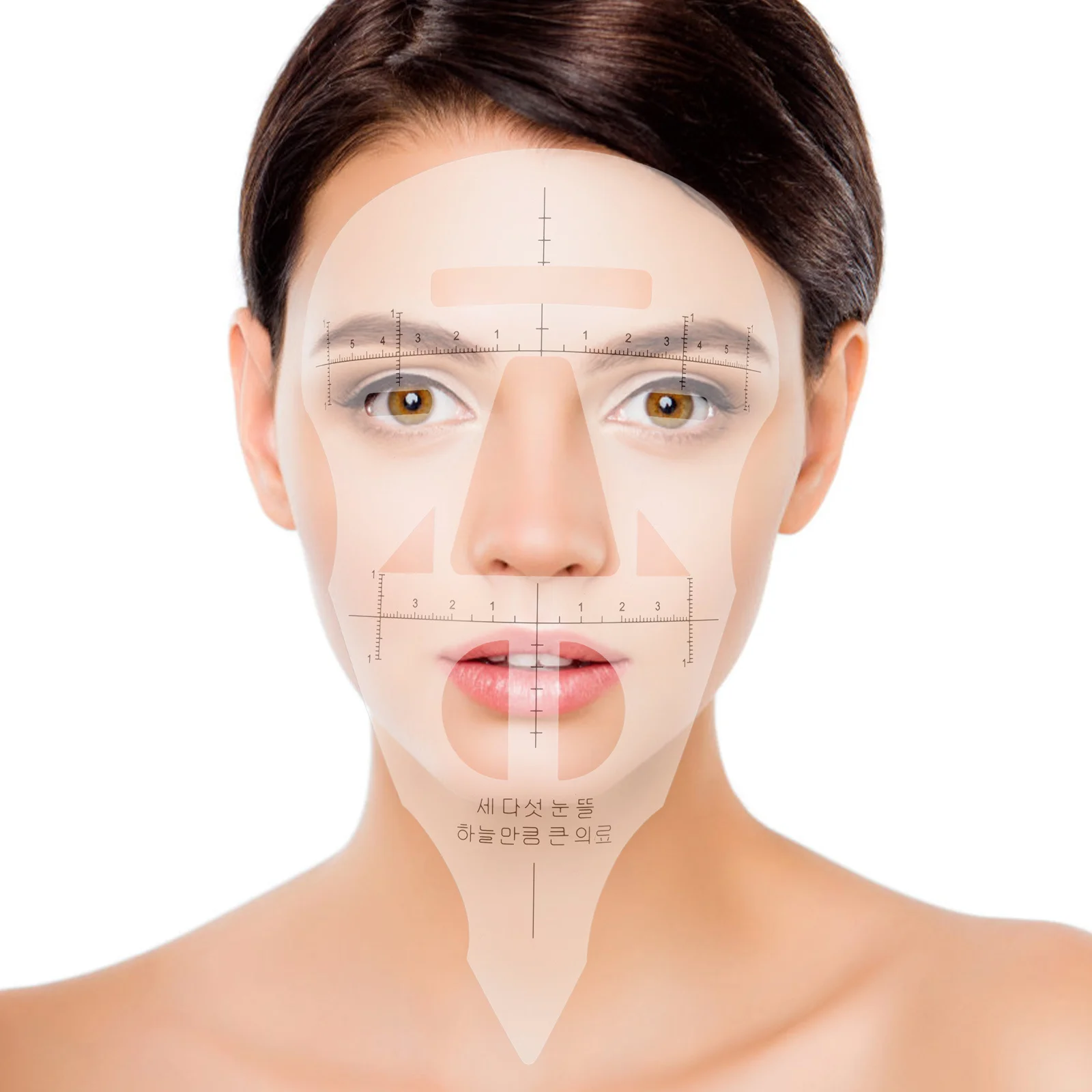 

1 шт., линейка для бровей, прозрачная, высокая прочность, гибкий измерительный инструмент для микроблейдинга, симметричные брови, губы, линейка для бровей