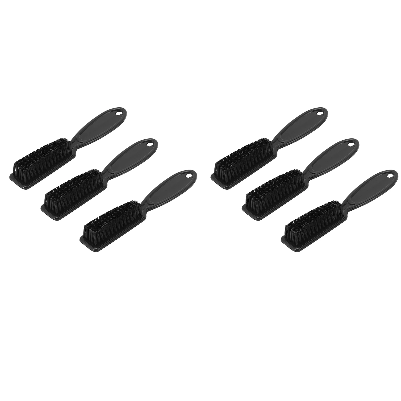 A93E-6Pcs Fade Brush Comb Scissors Cleaning Brush Barber Shop Skin Fade Vintage Oil Head Shape Carving Cleaning Brush
