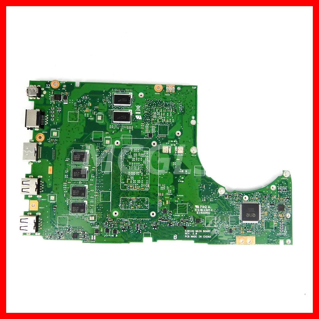 K401UQ Laptop Motherboard For Asus K401U A401U K401UQK A401UQ V401UQ V401U Mainboard with i5 i7-6th CPU GT940M-V2G GPU 4GB-RAM