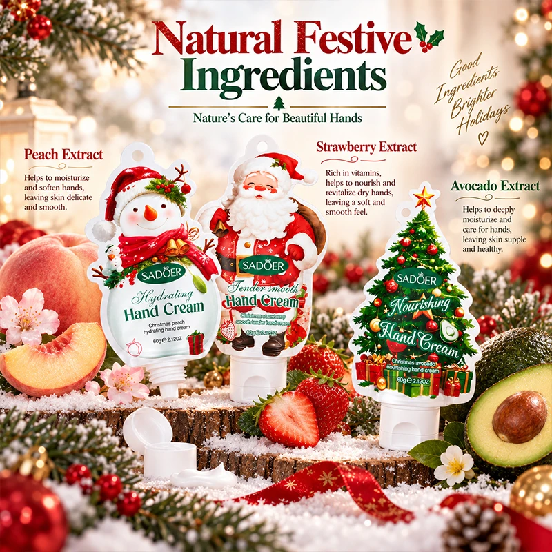 Christmas Gift Hand Cream,Winter Hands & Feet Anti Drying Cracking Moisturizing Nourishing Repair Care  Moisturizing Body Cream
