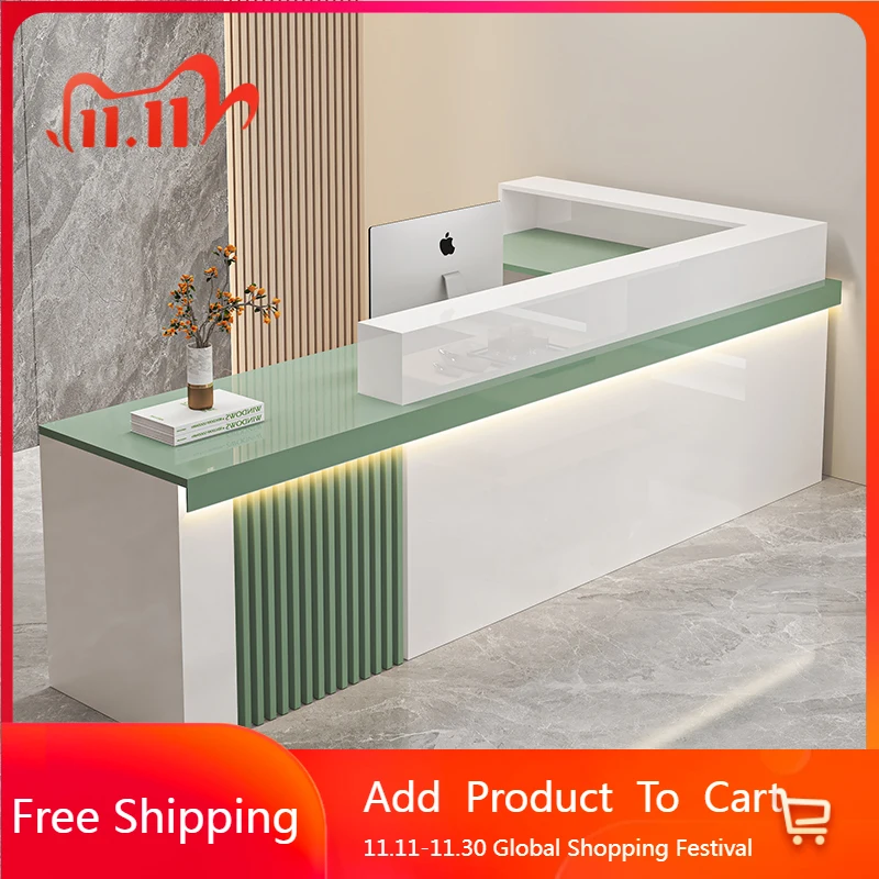 

Company Aesthetic Reception Desks Minimalist Design Organizers Shop Desks Modern Shelves Unique Mostrador Commercial Furniture