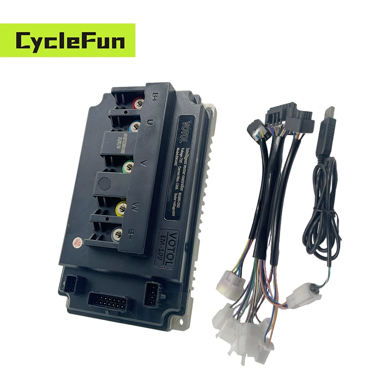 Votol EM100 Boost 120A Controller with T08 Throttle DKD ONE-LIN Display for E-Scooter Hub Motor or Mid Drive Motor