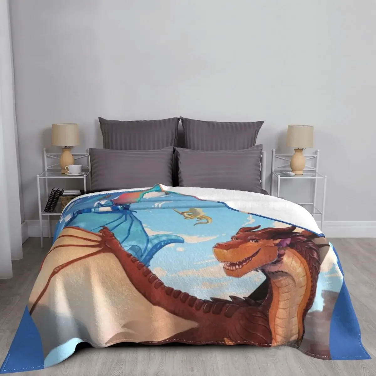 Wings of Fire - Clay and the Dragonets of Destiny Throw Blanket Hairy Nap Blankets