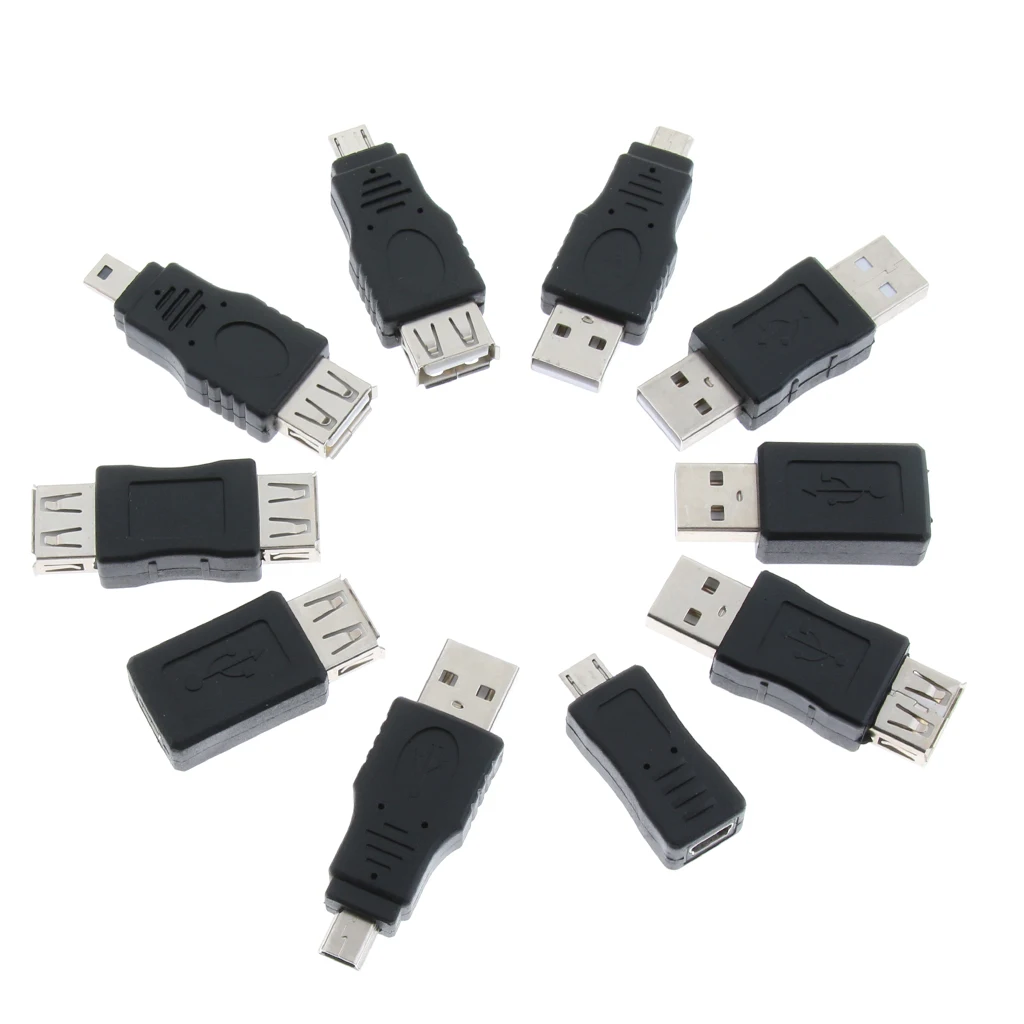 USB Charger Converter Portable Mini Adapter USB Charging Connector Kit for Desktop Laptop Devices