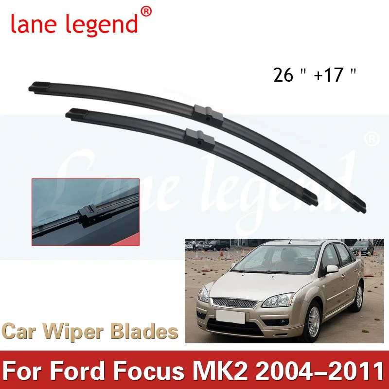 Front Wiper Blades For Ford Focus 2 2004-2011 Windshield Windscreen Window 26