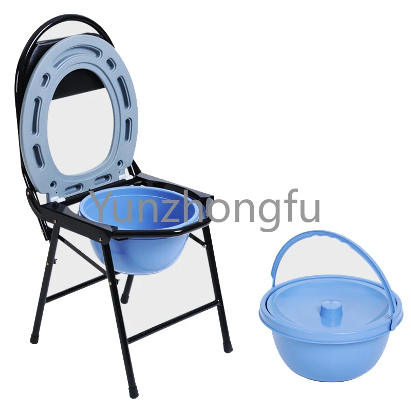 China Hot Selling Hospital Bathroom Handicapped Folding Toilet Chair Commode Chair