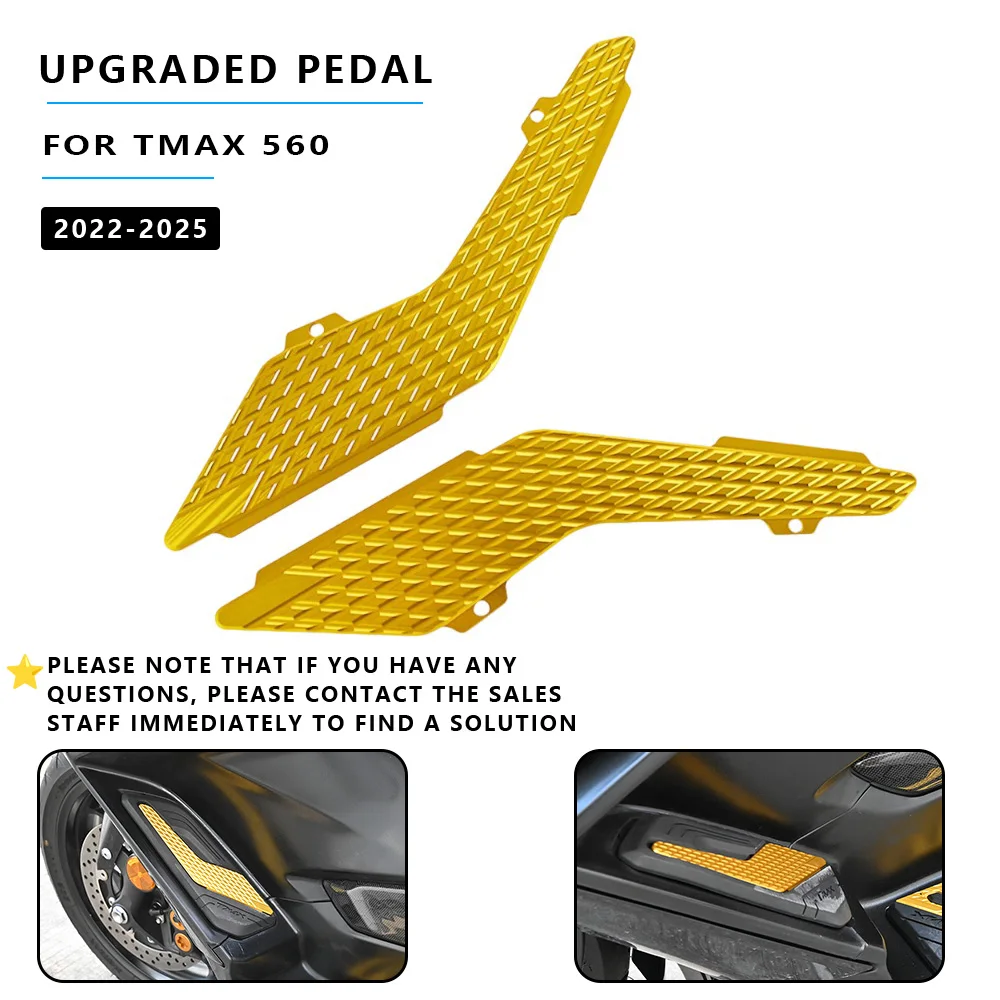 

MTKRACING Front foot pedal For YAMAHA TMAX 560 2022-2025 Motorcycle Pedals Footrest Foot Pad Pedal Plate Kit