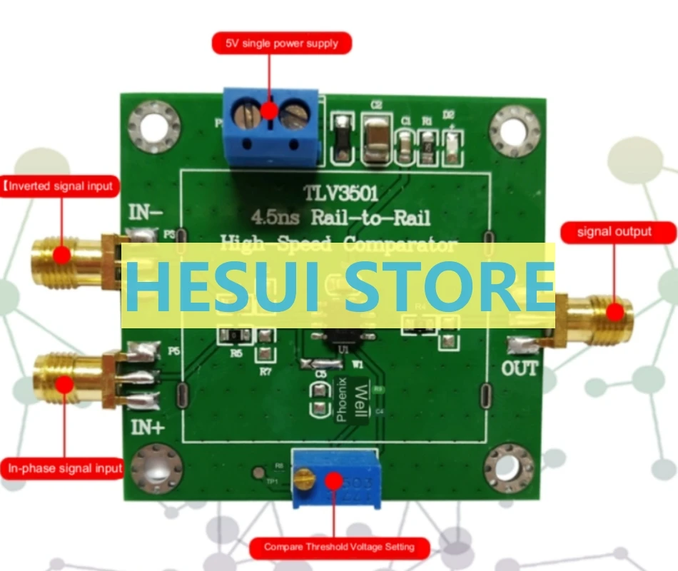 Imagem -03 - Ultra-high Velocidade Voltage Sensor Module Reduz Trilho-a-trilho Seno Onda Quadrada o Mesmo Tlv3501