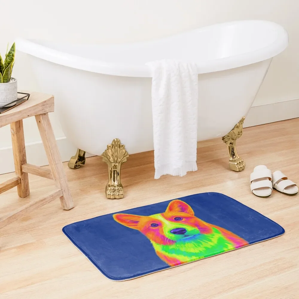 

Colorful Corgi Bath Mat Bathtub Anti Slip Toilet Accessories Bathroom Bathroom Floor Bathroom Supplies Mat