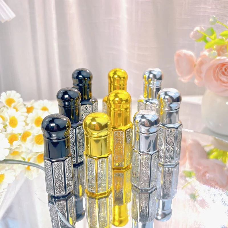 

10/50pcs 3ml 6ml 12ml Glass Roller Perfume Bottle Small Roll On Perfume Bottles Essential Oil Botle Empty Refillable Gold Black