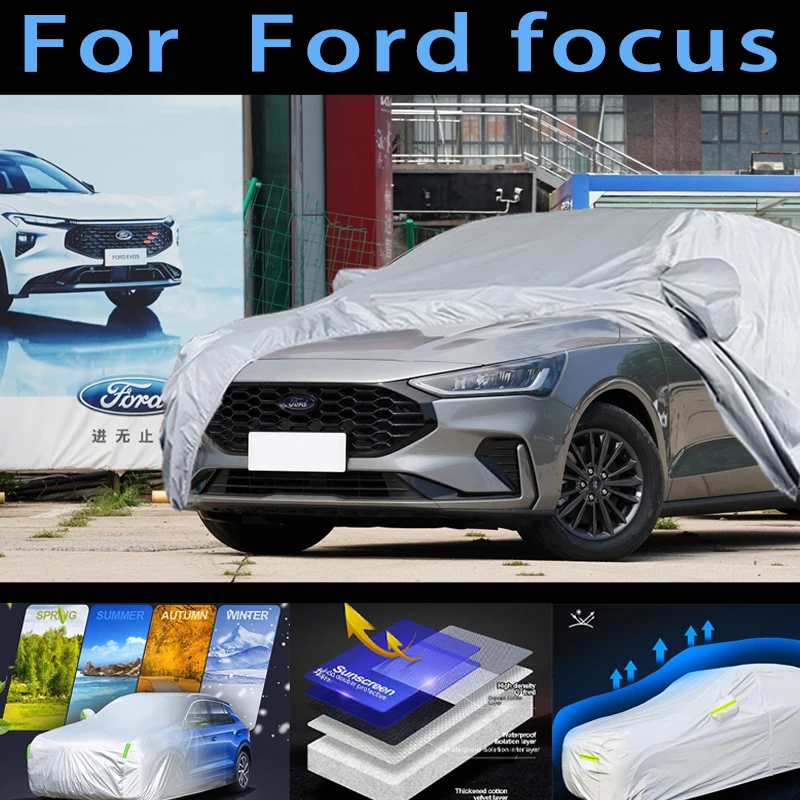 For Ford focus Car protective cover,sun protection,rain protection, UV protection,dust prevention auto paint protective