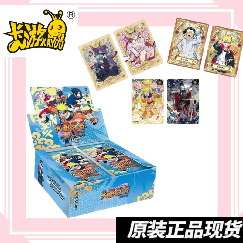 

KAYOU Genuine Naruto Cards Box Anime Figure Card Booster Pack Sasuke Collection Flash Card Toy Birthday Christmas Gift for Kids