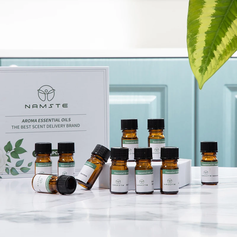 NAMSTE Essential Oil Samples Sets of Various Types Fragrance Series Suitable for Aroma Diffuser Air Freshener Aroma Oil Gift Box