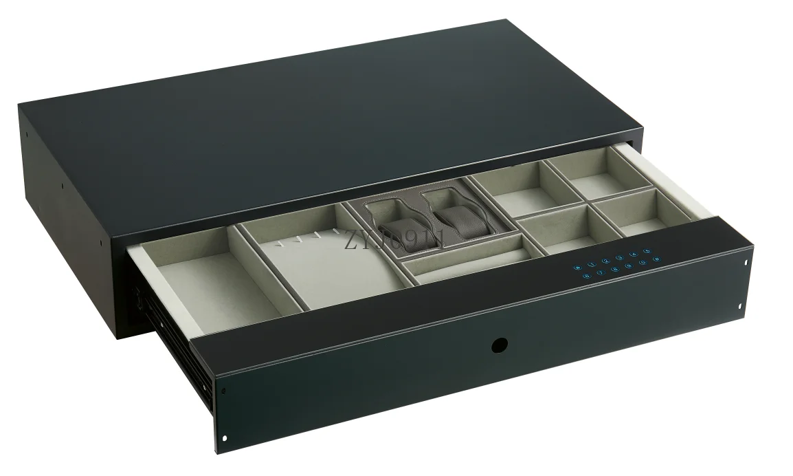 خزانة ملابس ذات أدراج ذكية آمنة لبصمات الأصابع الكهربائية بتصميم مخفي للمنزل الحديث