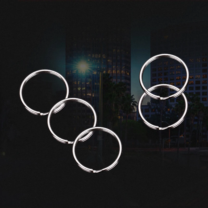 Round Double Loop Jump Rings, Split Rings, Chaveiros, Fits DIY, Handmade Chaveiro, Jóias Acessórios, Atacado, 25mm, 50Pcs