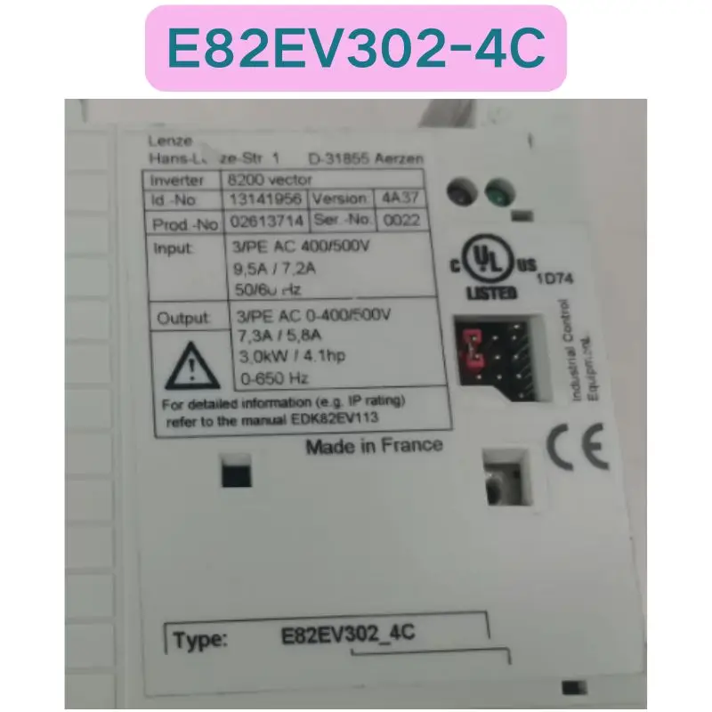 Used E82EV302-4C E82EV302K4C Inverter Functional test OK Fast delivery