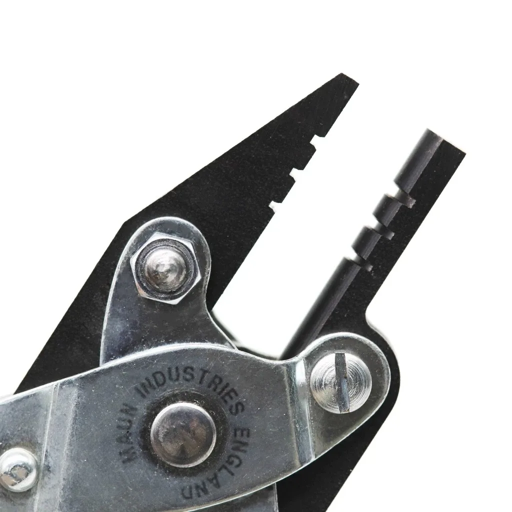 MAUN 4710‑125 Half Round & Flat Jaws Parallel Plier 125mm With 3 Collet‑Making Notches
