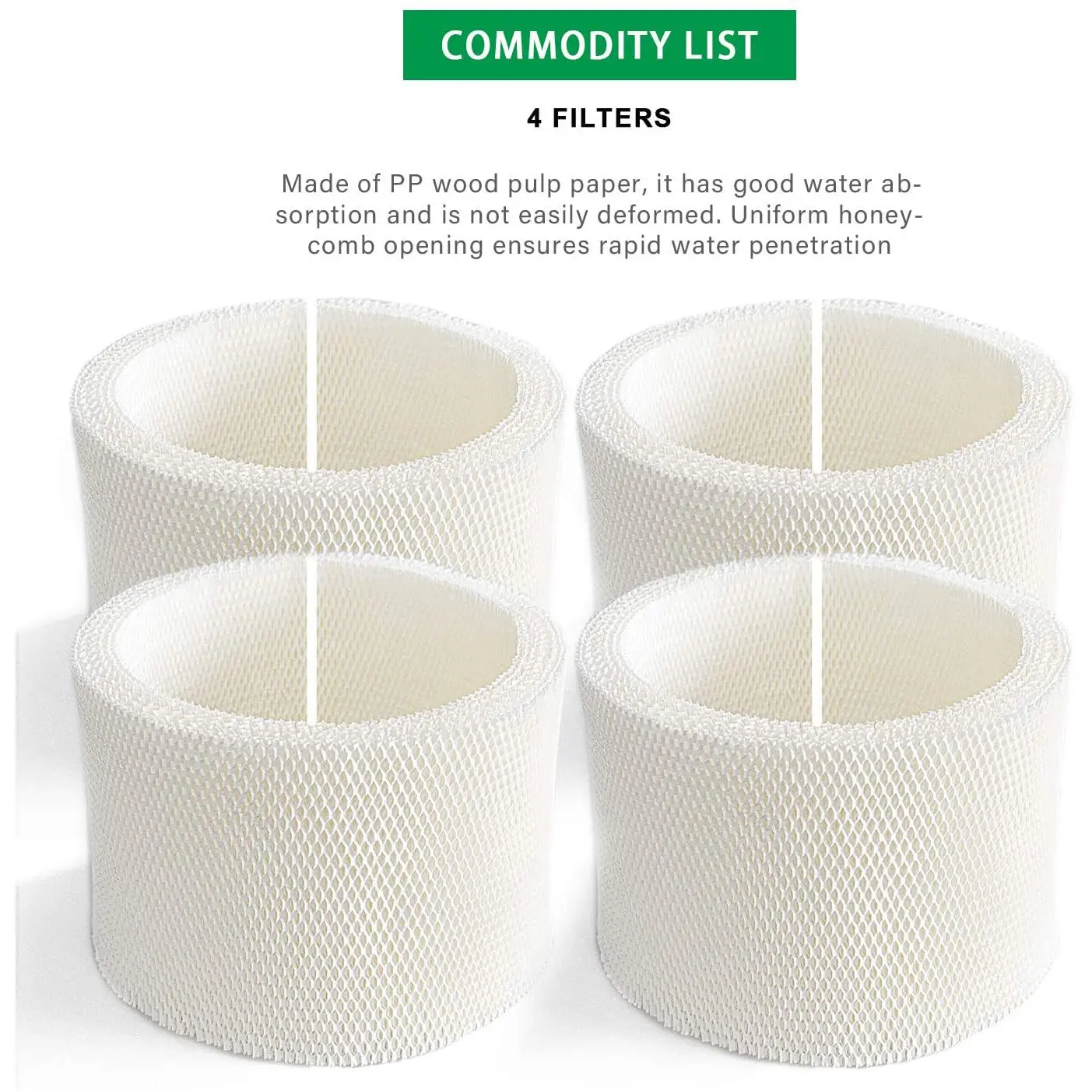 가습기 필터4 팩 교체 심지 가습기 필터 Essick Air MAF2 Moist AIR MA0800,MA0600,MA0601 호환