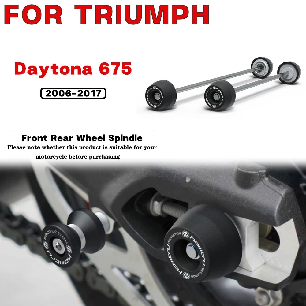 

For TRIUMPH Daytona 675 2006-2017 Daytona Moto2 765 2020-2021 Motorcycle Front Rear Wheel Spindle Crash landing Protection