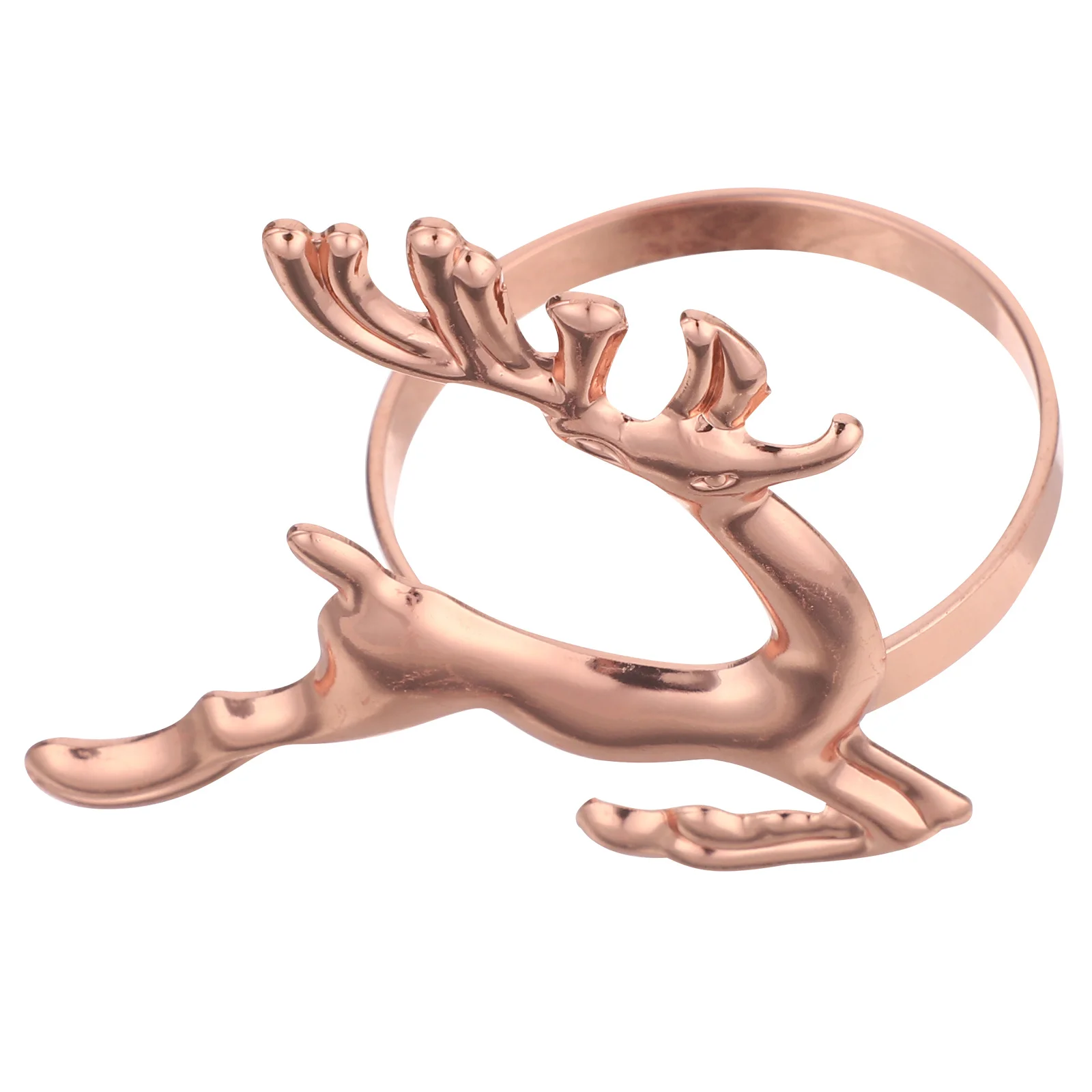 

6Pcs Elk Christmas Napkin Rings Metal Deer Buckle Holiday Dinner Table Party Decor Reindeer Napkin Holder Christmas Tissue Rings