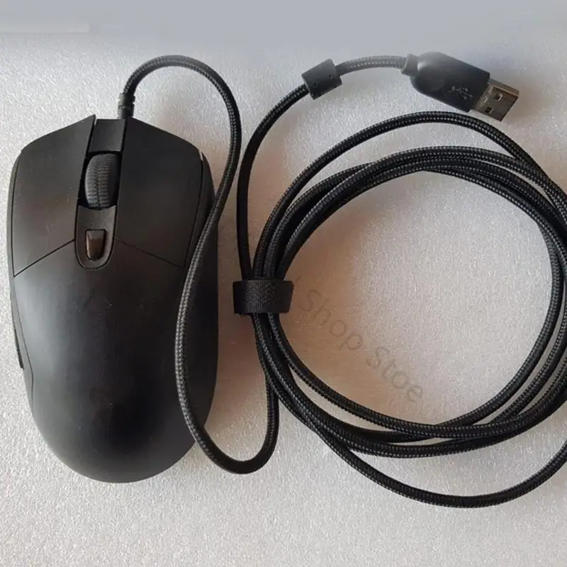 96BA USB-Maus-Reparaturkabel, 2 m langes schwarzes Ersatzkabel für den Einsatz Bürotisch, Gaming-Schreibtisch und als – Detail 9