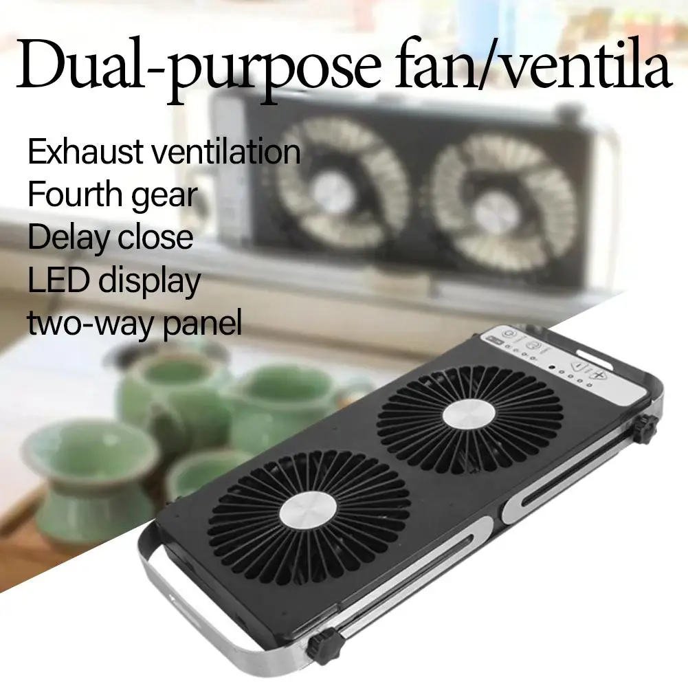 US Standards Silent Roof Fan 12V DC 140mm Exhaust Heat Dissipation Double Reversible Roof Window Fan Motorhome