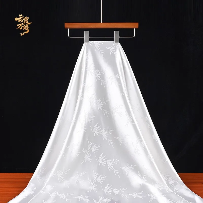 New Chinese-style imitation acetic acid silk satin jacquard fabric is soft and skin-friendly for outerwear dress clothing