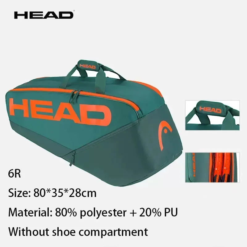 Mochila de tênis Head Radical Pro Series, 9R Carrybag, 6 pacotes