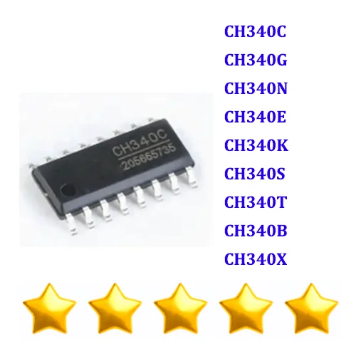 10PCS CH340C CH340G CH340N CH340E CH340K CH340S CH340T CH340B CH340X New original authentic CH340 Series USB chip IC