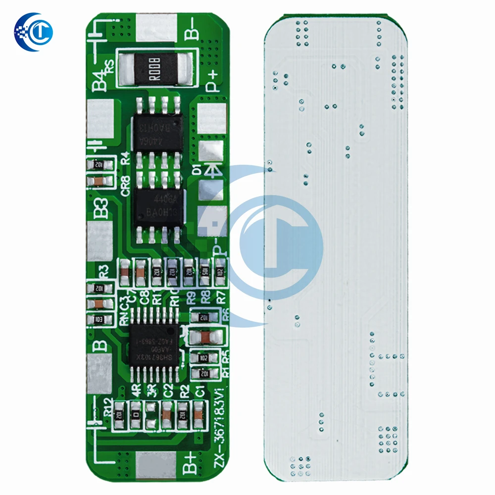 1PC 18650 Battery BMS Protection Module (4S 20A): 4.35V/2.5V Protection + 5A Discharge & Cell Balancing