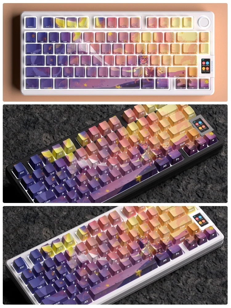 Spion Original Nordstern Keycap pbt Original Fabrik fünfseitige thermische Sublimation Handwerk maßge schneiderte transparente Keycap