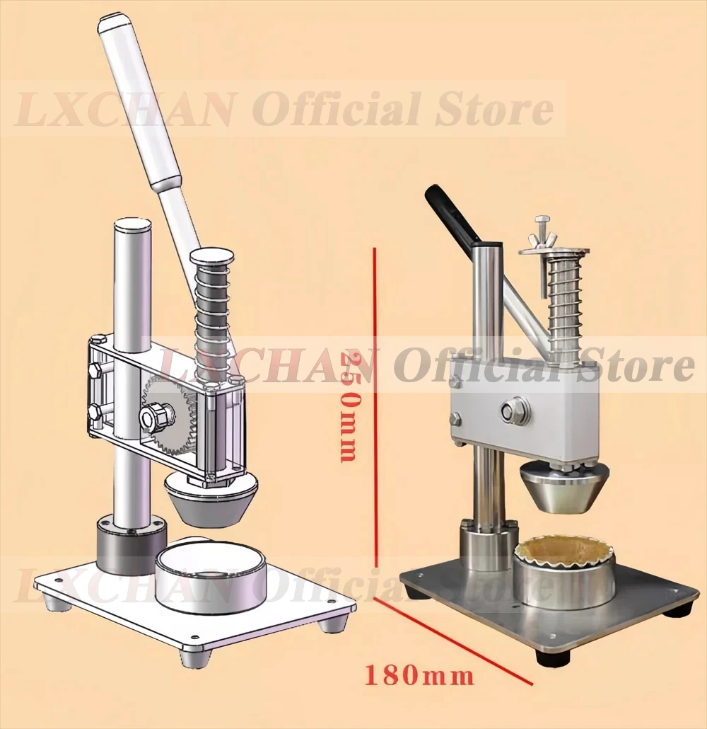 LXCHAN-Molde antiadherente de acero inoxidable para hornear, herramienta de pastelería, máquina comercial Manual con forma de tarta de huevo, varios