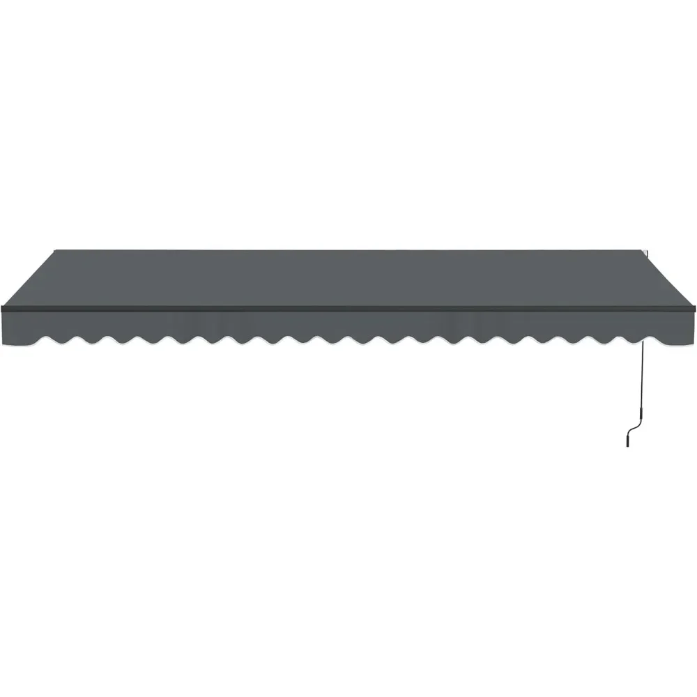 

20' x 10' Electric Retractable Patio Awning – Motorized Remote Control with Manual Crank, UV-Resistant Outdoor Shade Canopy for