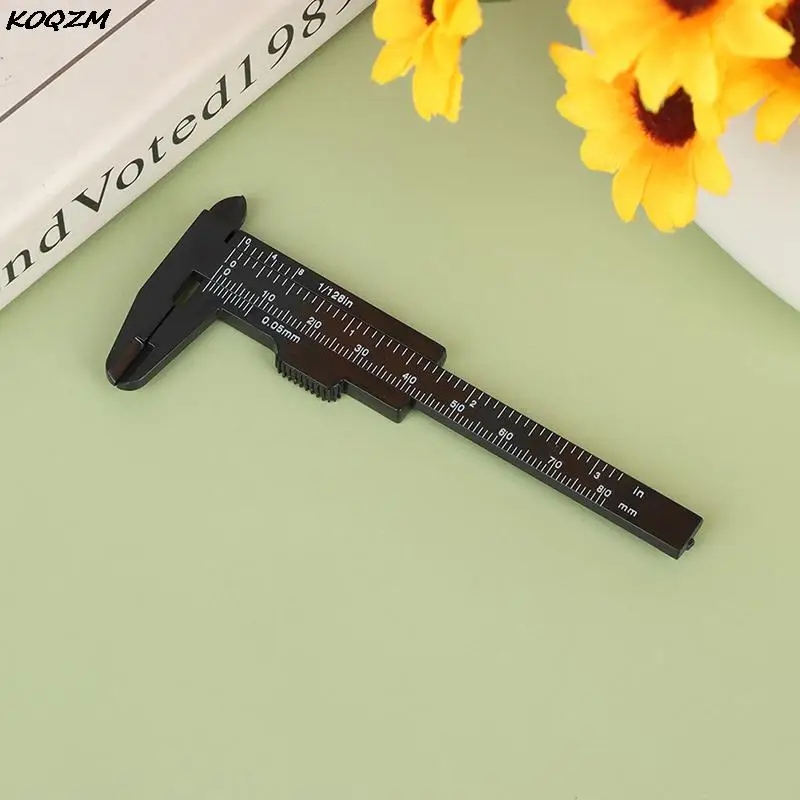 Medição plástica portátil de sobrancelha Vernier Caliper, Régua, Ferramentas de Medição Permanente, Dupla Escala, Novo, 80mm, 2022