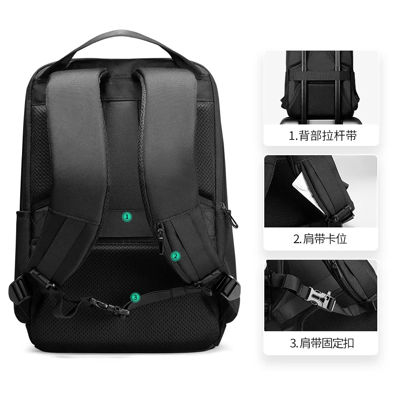 Imagem -03 - Mark Ryden 20l Multifunction Masculino Mochila Dupla de Carregamento Anti-roubo Repelente de Água 15.6 Polegadas Portátil Masculino Mochila para Negócios