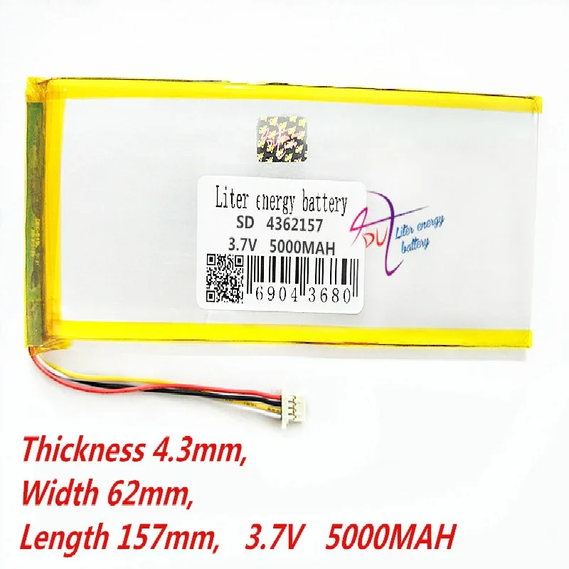 4 thread Liter energy battery 1pcs 4362157 6000MAH 3.7V M80 M80D M802 M809 M50D M50 tablet  generation of