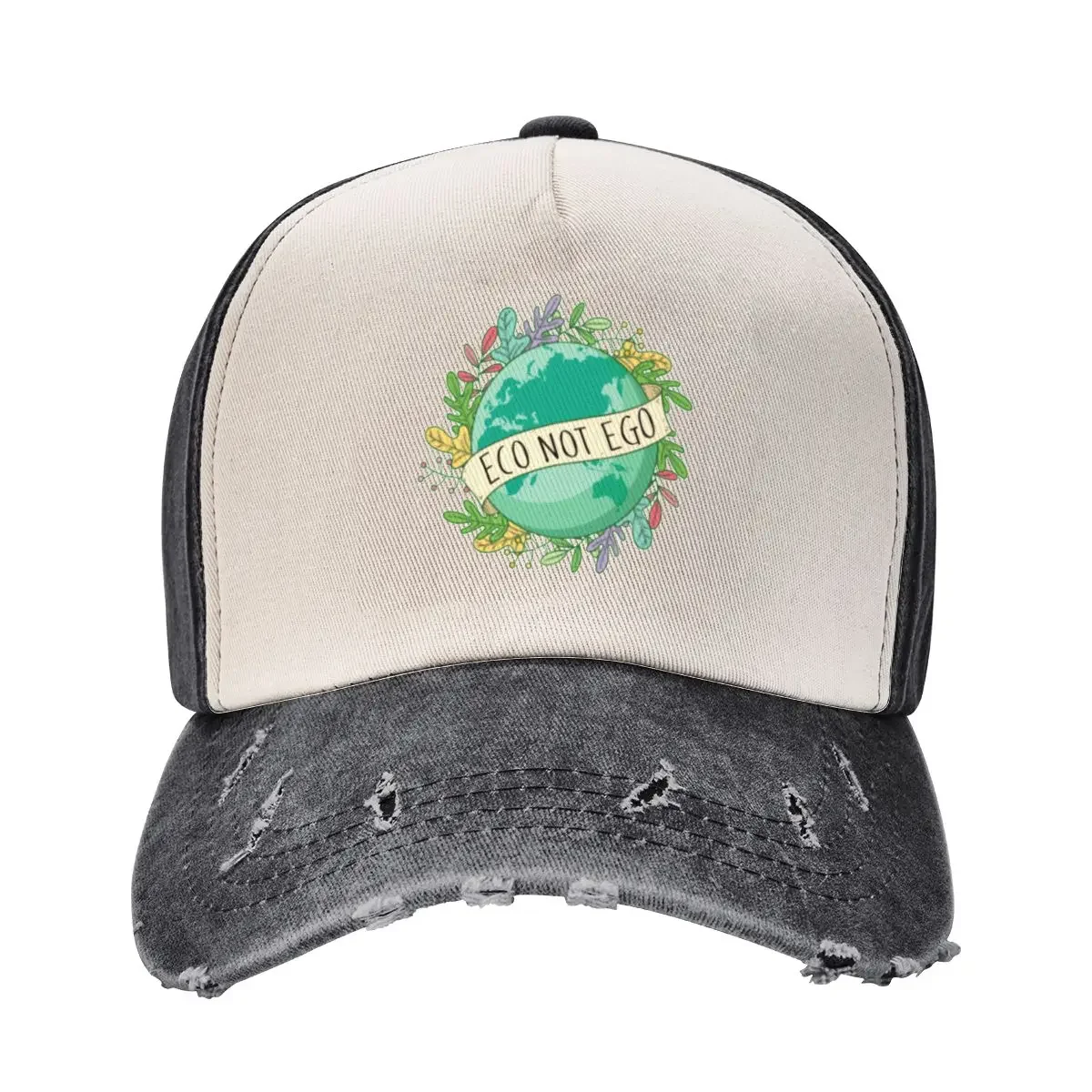 

Eco Not Ego Earth Day - Climate Change Awareness Baseball Cap custom Hat Golf Wear Sports Cap Men's Caps Women's
