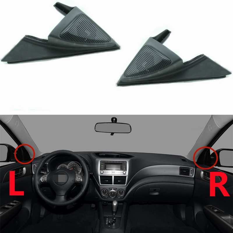 

Front Door Tweeter Speaker Interior Audio Horn Cover Triangle Garnish For Subaru Impreza WRX STI 2007-2014