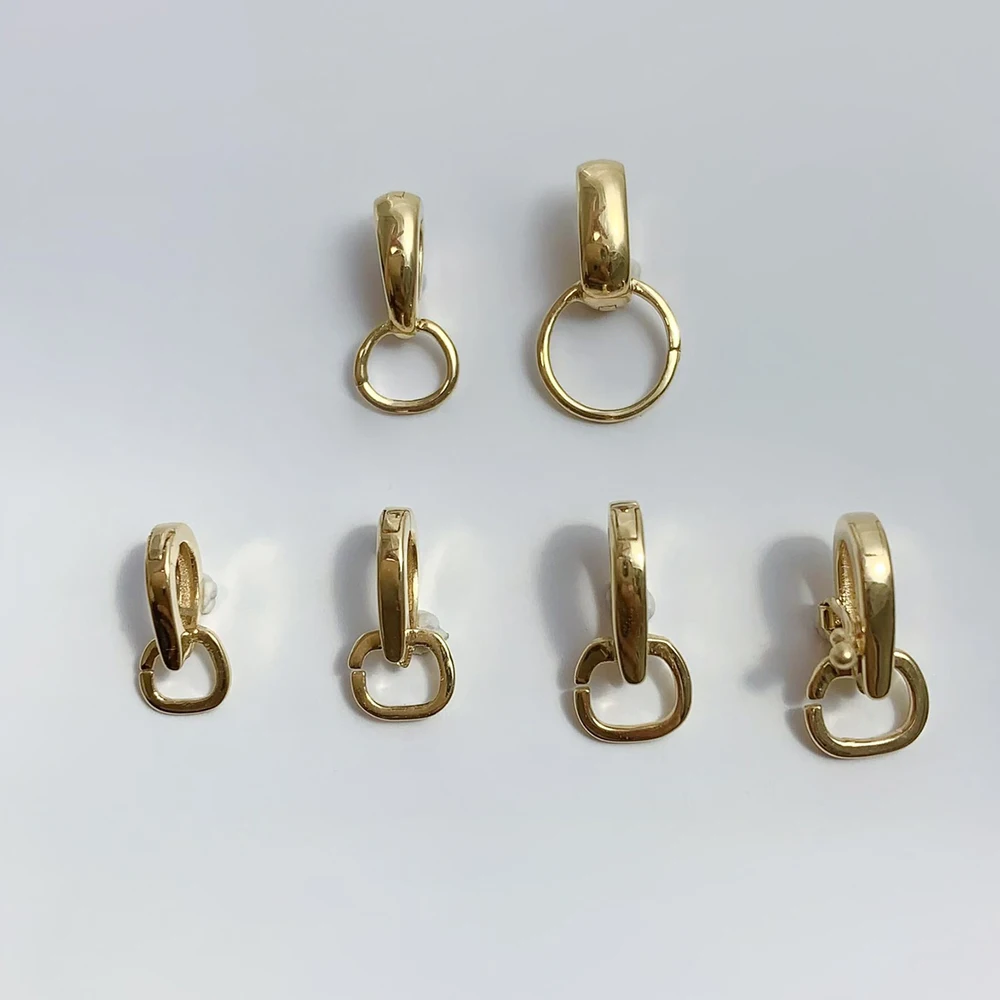 Sinya Fine Jewelry Universal Pendants Clasp Necklace DIY Accessories Pure Real 18k Gold Chainlink Clasp Stamp Au750 On Sale