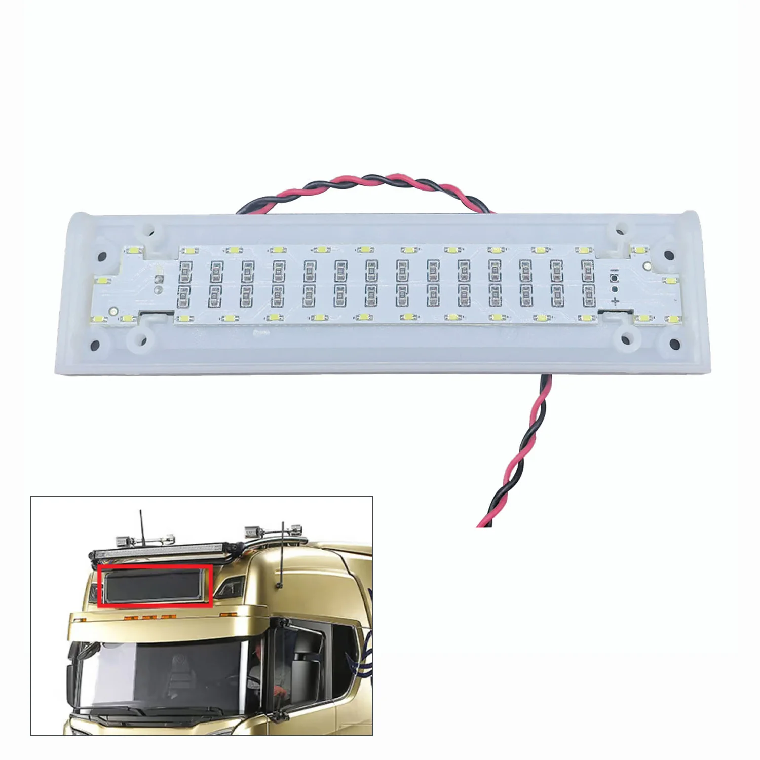 DIY 5V Plastic Light Box For 1/14 TAMIYA Radio Controlled Tractor Truck SC 770S 56379 Model Lorry Part Upgrade Accessories