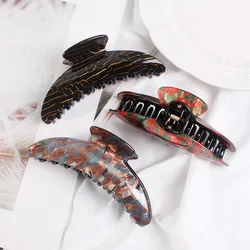 2023 Acrylic Large Shark Claw Clips Irregular Mesh Elegant Fashion Women's Barrette Hair Clips Headwear Hair Accessories