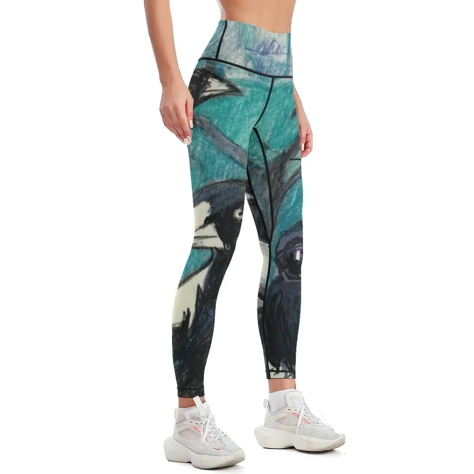Australian Magpie (Gymnorhina tibicen) Leggings push up tights for Sweatpants sporty woman push up active wear Womens Leggings