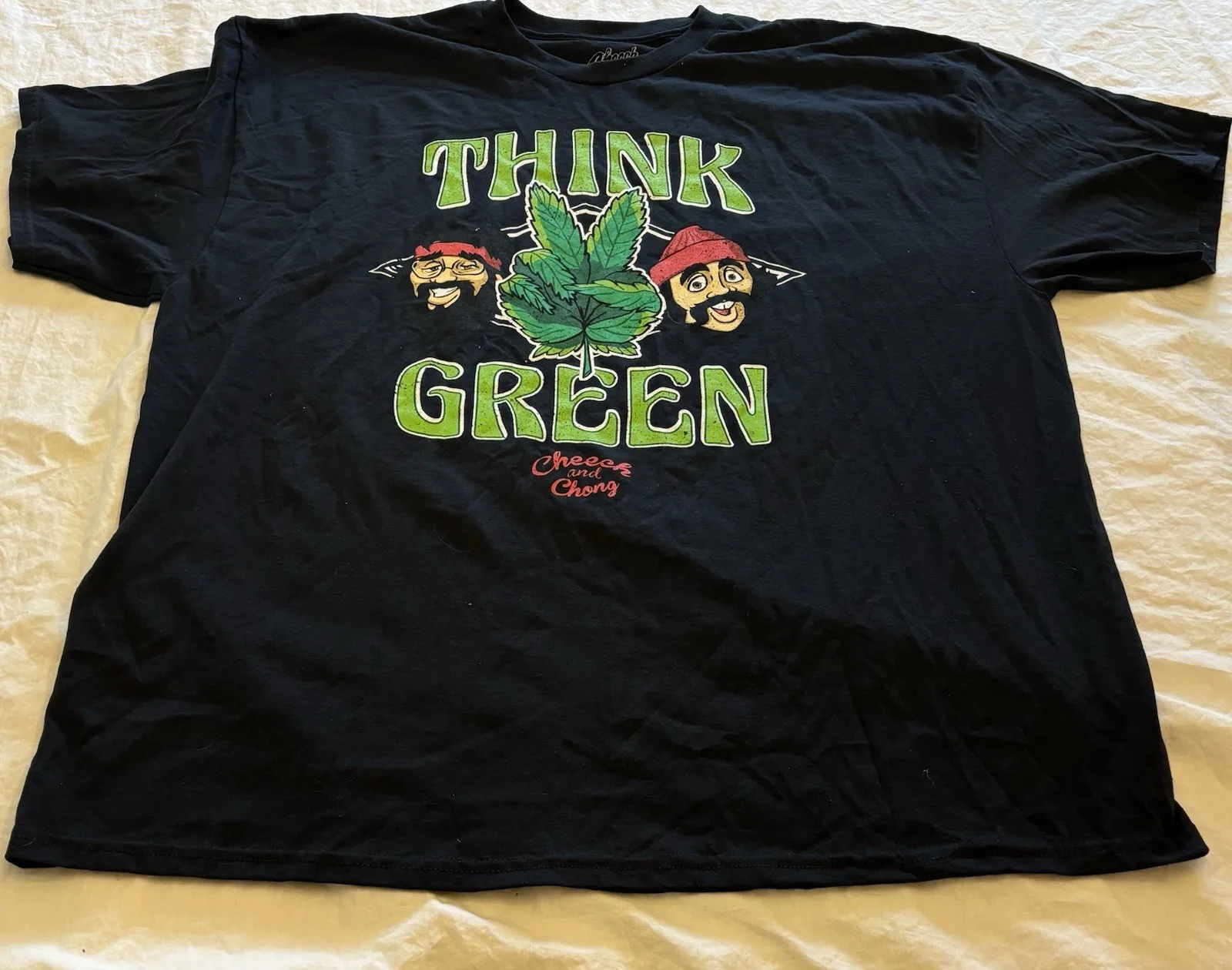 

Футболка Think Green с принтом Cheech and Chong 2XL, черная