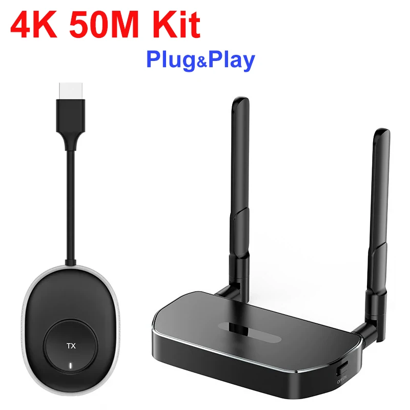 

4K Wireless HDMI Transmitter Receiver Audio Video Display Adapter Extender 50M Screen Mirror DVD Laptop PC Phone To TV Projector