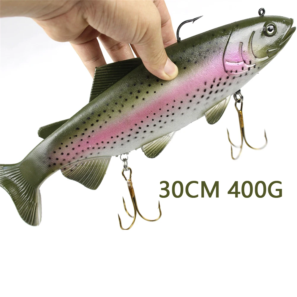 Künstliche Wobbler-Köder 20/30cm Große Größe Meeresfischerei-Köder Weicher Simulationsköder Crankbait für Tiefseefische Hecht Pesca Angelausrüstung – Detail 1